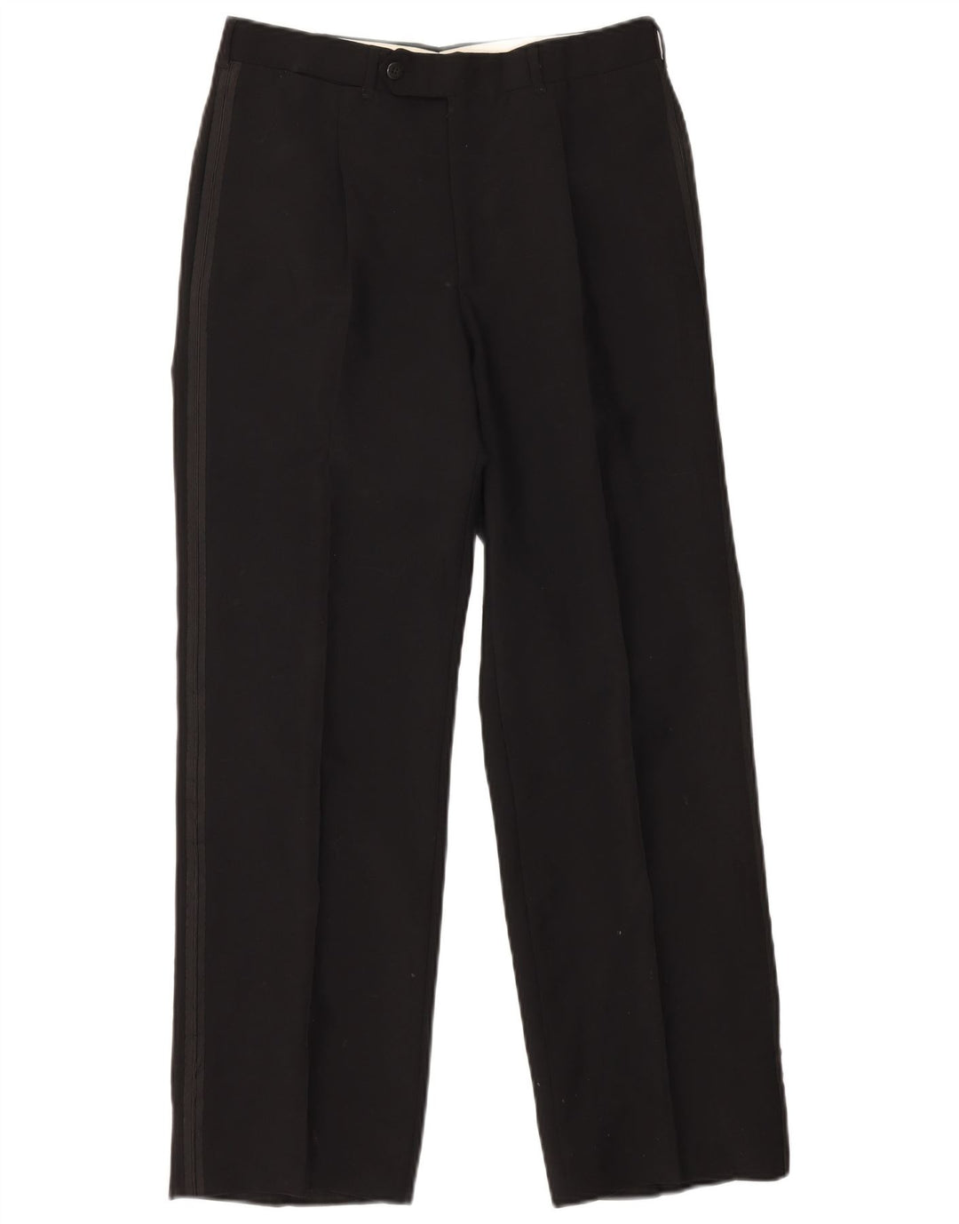 VINTAGE Męski komplet 2-częściowy z 1 guzikiem IT 46 Small W29 L29 Czarna wełna