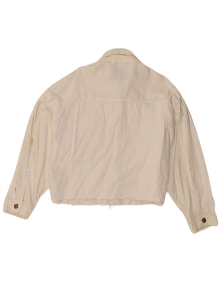 Damska koszula jeansowa oversize All Saints UK 8, mała, biała, bawełniana
