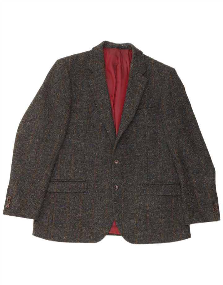 MARKS & SPENCER Męska marynarka zapinana na 2 guziki EU 54 2XL Zielona kratka, nowa wełna