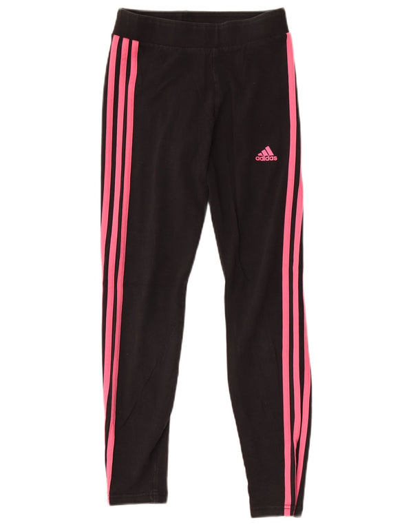 Legginsy Adidas Dziewczęce 11-12 Lat Czarne Bawełniane