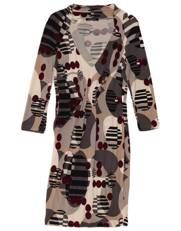 Patrizia Pepe Womens Long Sleeve Maxi Dress US 2 XS Multicoloured Geometric