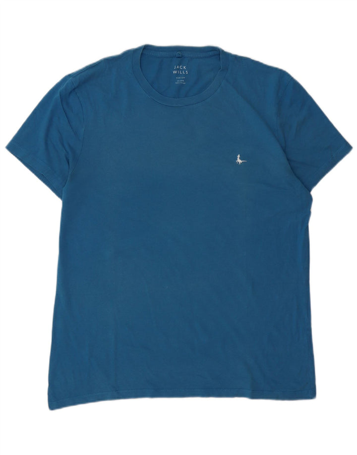 T-shirt męski Jack Wills, bawełniany, średni niebieski