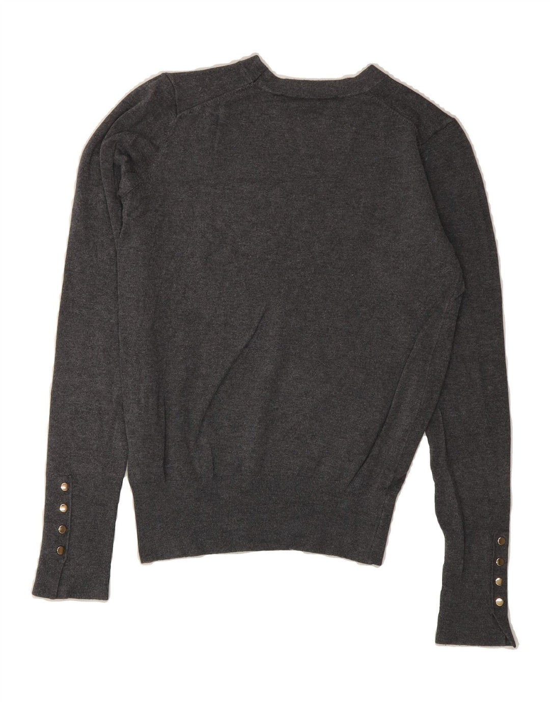 ZARA Womens Crew Neck Jumper Sweater UK 10 Small Grey Viscose Vintage Zara and Second-Hand Zara from Messina Hembry 