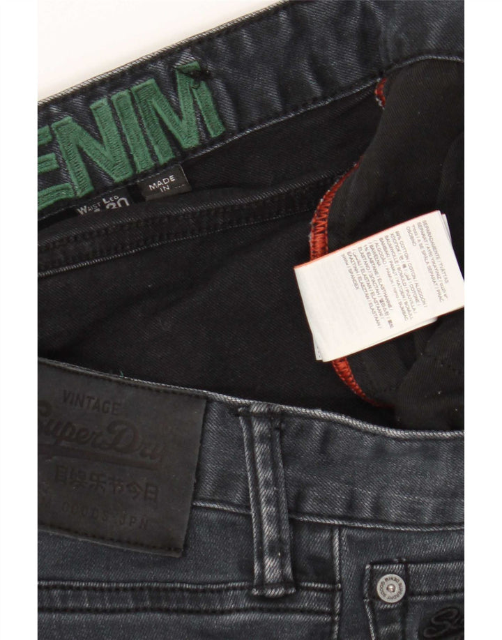 Męskie jeansy Superdry W34 L27, czarne, bawełniane