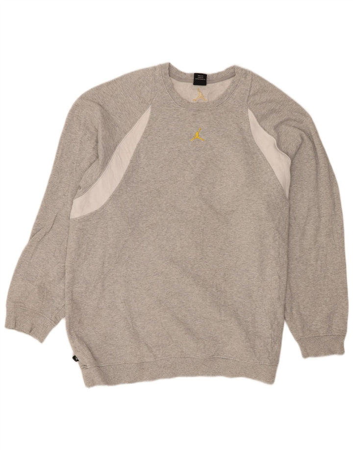 Męski sweter Jordan 2XL Szary, bawełniany z blokami kolorów