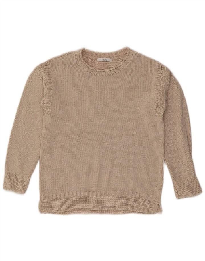 Marks & Spencer Damski sweter z okrągłym dekoltem, UK 10, mały beż