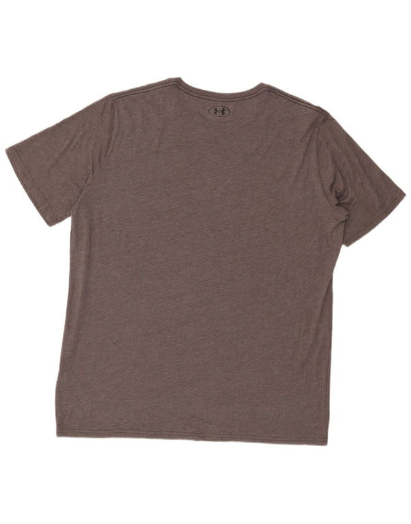 Męska koszulka z grafiką Under Armour, 2XL, szara, bawełniana