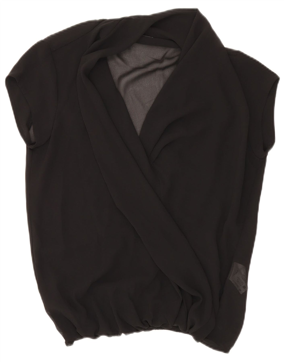 Damska prześwitująca bluzka Sandro Ferrone Top UK 10, mały, czarny poliester