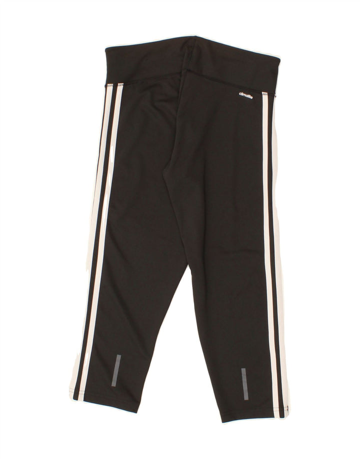 ADIDAS Womens Climalite Capri Leggings UK 8/10 Small Black Polyester Vintage Adidas and Second-Hand Adidas from Messina Hembry 