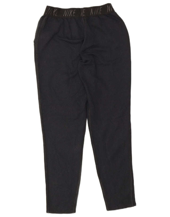 Damskie spodnie dresowe Nike Dri Fit Graphic UK 10, małe, czarne, poliestrowe