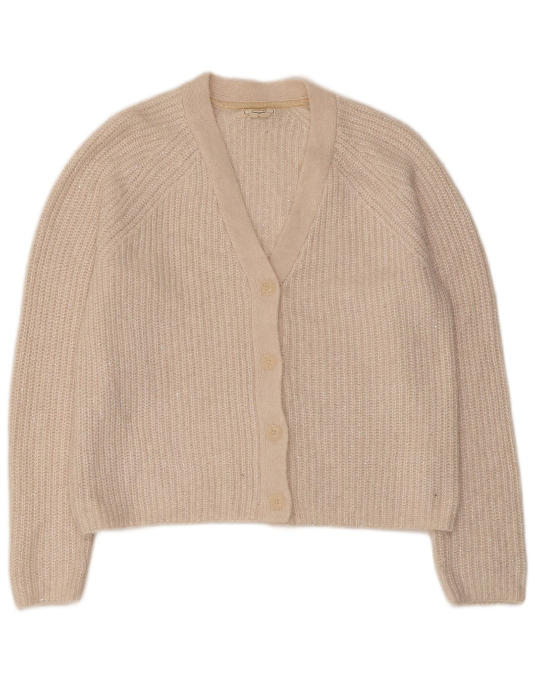 Damski sweter rozpinany Fat Face UK 12 Średni biały poliester