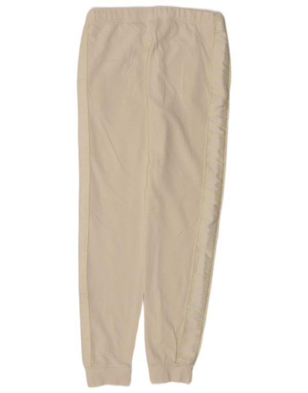 Kappa Womens Graphic Tracksuit Trousers Joggers UK 8 Small  Beige Cotton