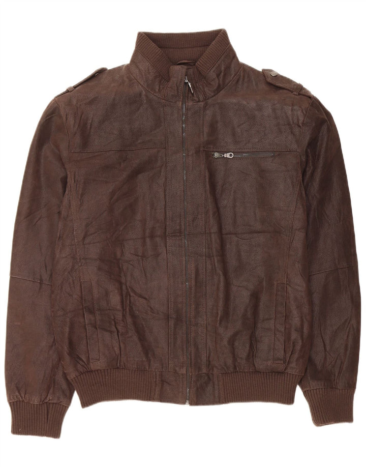 Bata and More Męska skórzana kurtka wojskowa IT 54 2XL brązowa