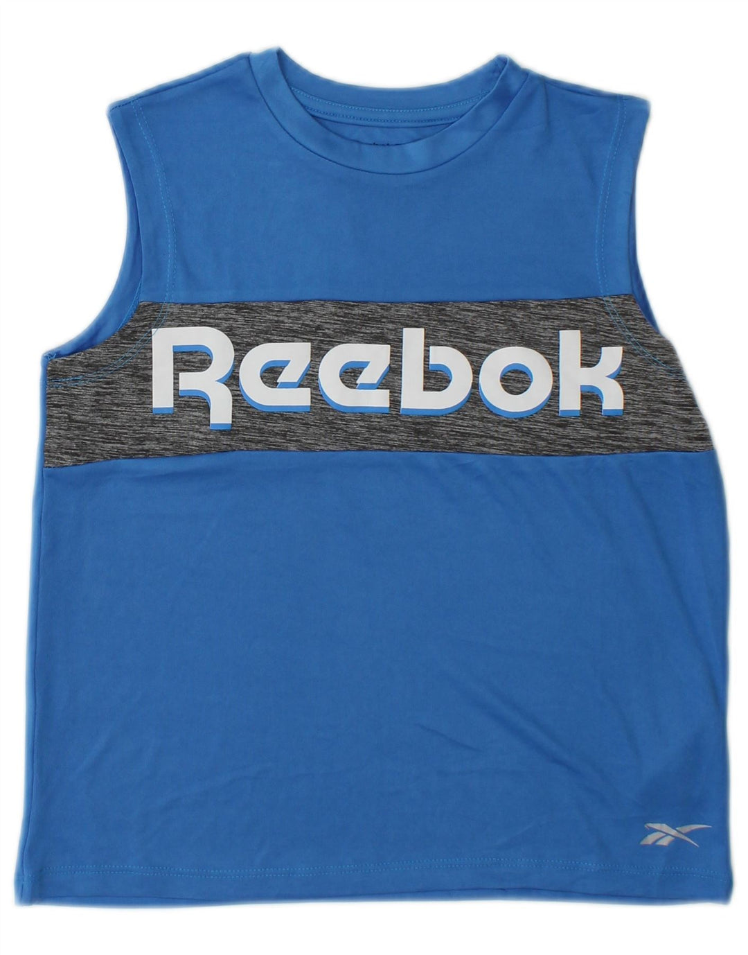Chłopięca kamizelka z grafiką Reebok 10-11 lat, niebieski poliester z blokami kolorów