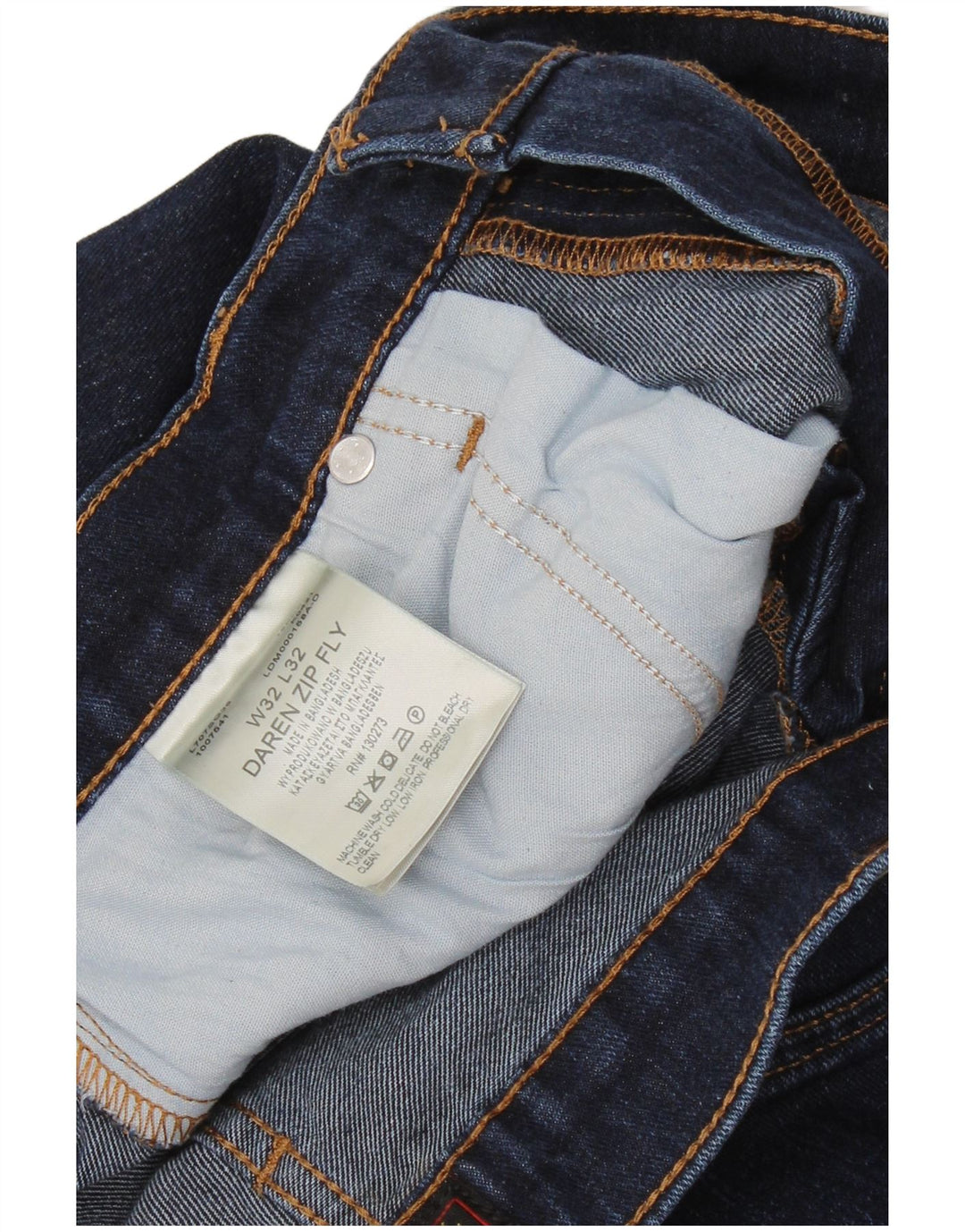 LEE Męskie dżinsy Daren Zip Fly Straight W32 L32 Granatowa bawełna