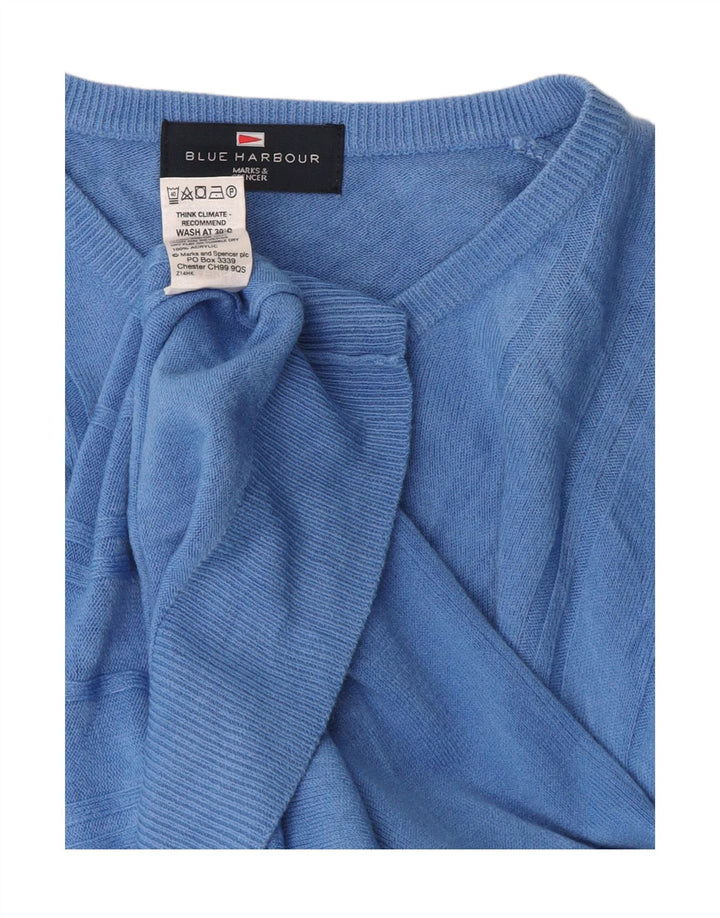 Sweter damski Marks & Spencer Blue Harbor z dekoltem w kształcie litery V, UK 10, mały
