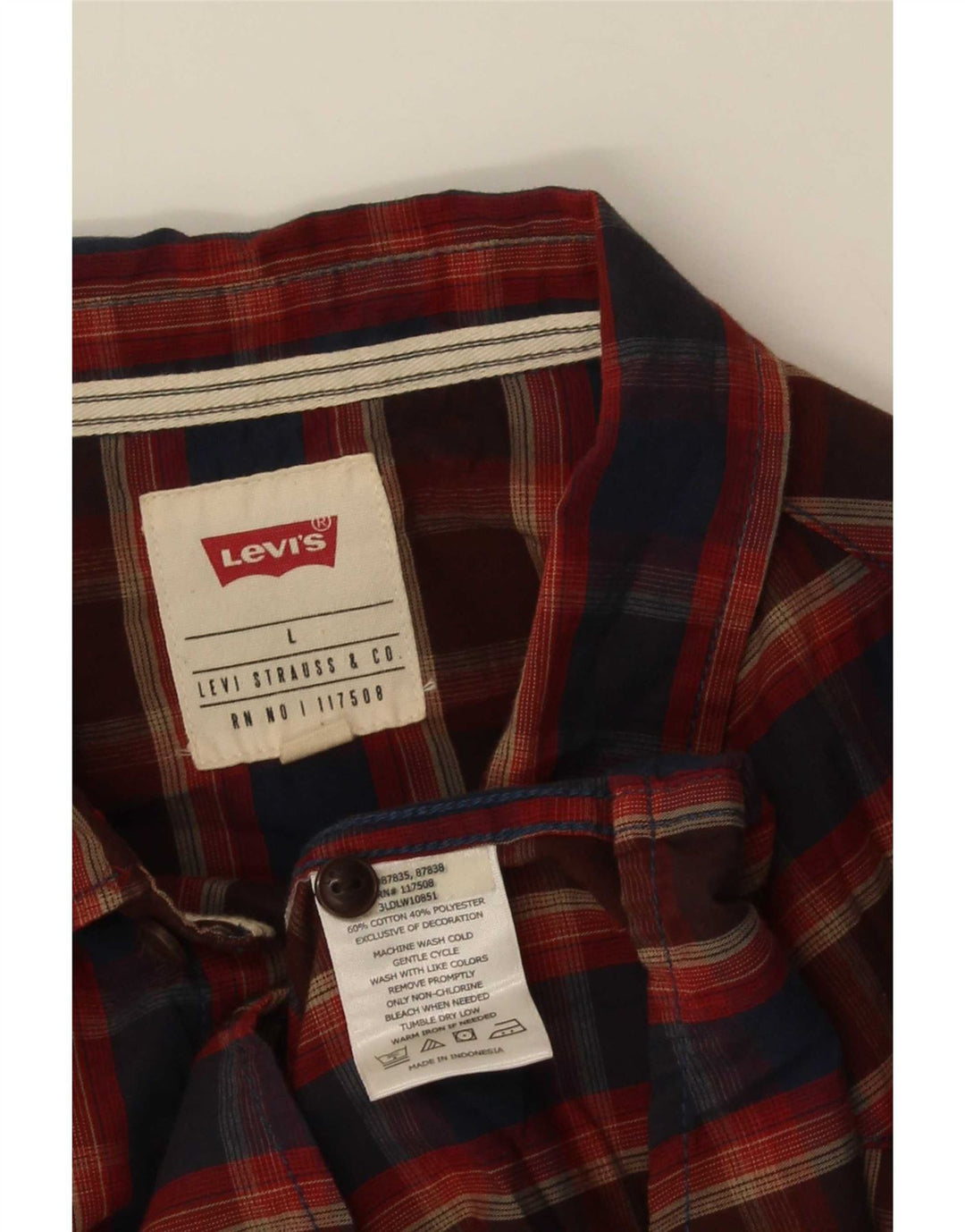 Koszula męska Levi's, duża, wielokolorowa, bawełniana w kratę