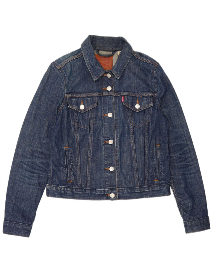 Damska kurtka dżinsowa Levi's Crop UK 12 w kolorze średniego błękitu