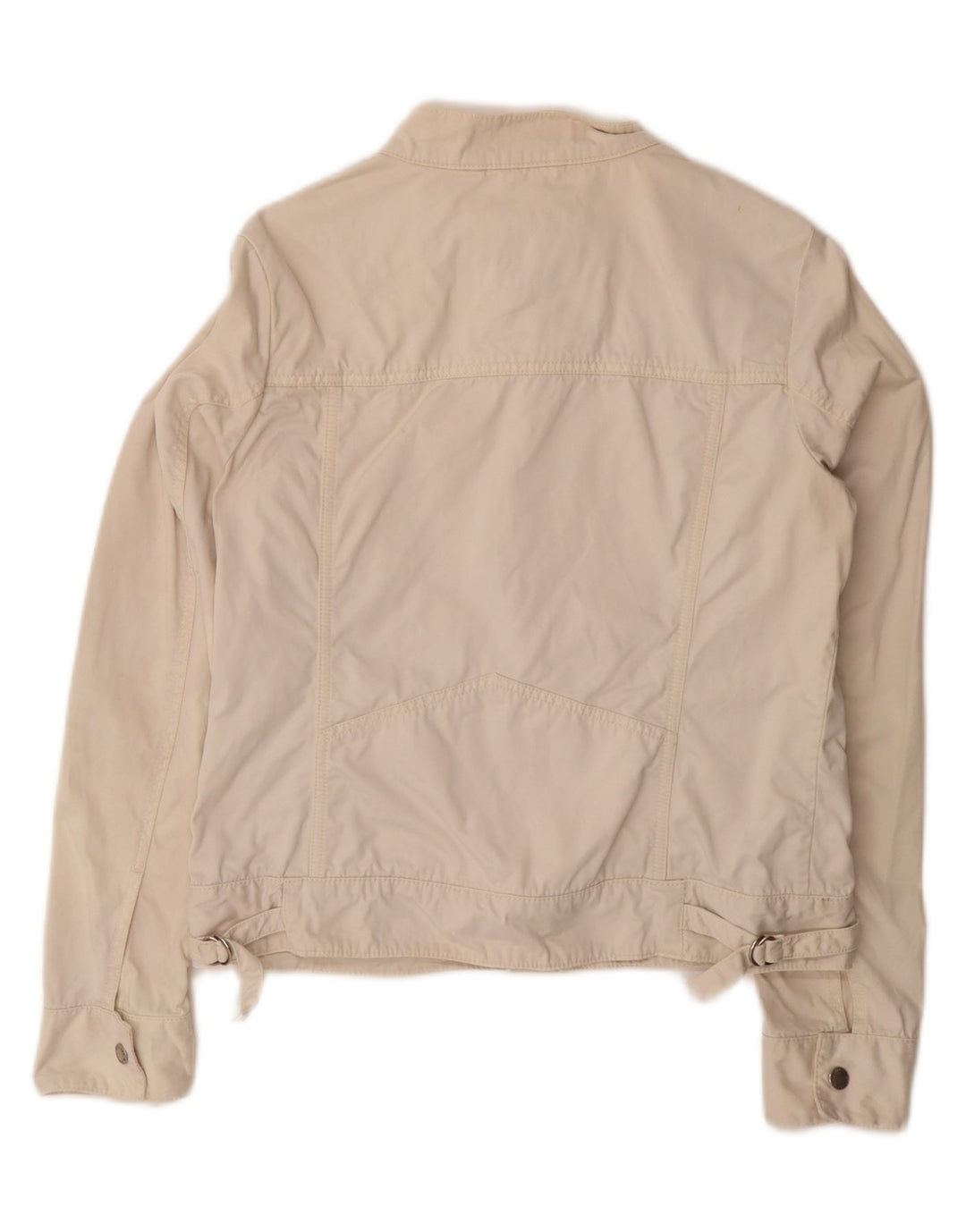 WOOLRICH Womens Bomber Jacket UK 14 Large Beige Cotton Vintage Woolrich and Second-Hand Woolrich from Messina Hembry 