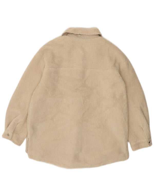 Damska kurtka polarowa oversize Topshop UK 10, mała, beżowa, poliester