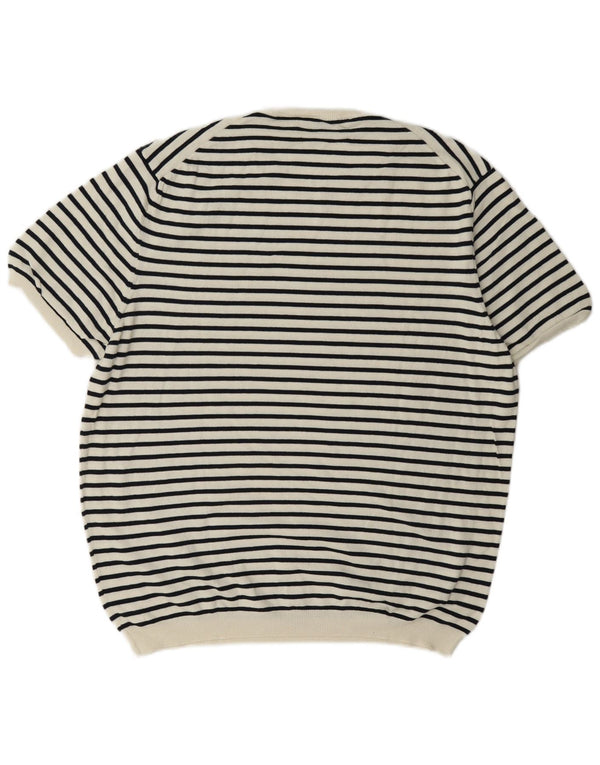 Damska koszulka Zara Regular Top UK 18 XL w białe paski