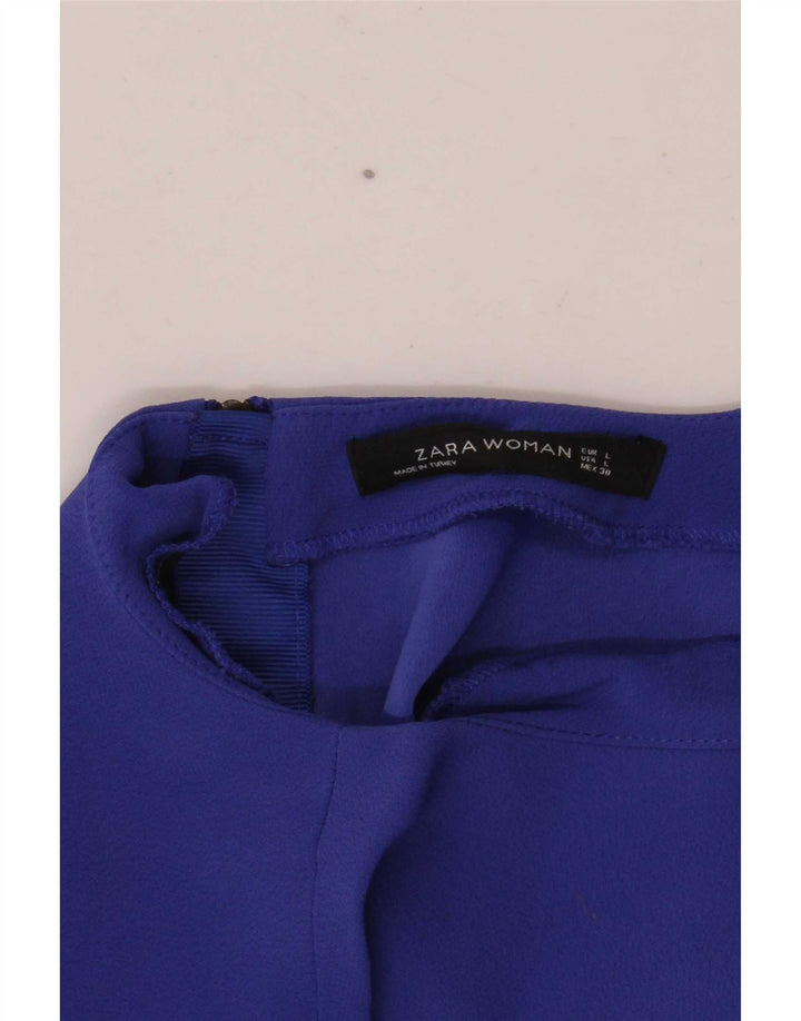 Damska bluzka oversize z rękawem 3/4 Zara UK 16, duża niebieska