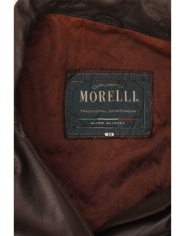 Płaszcz skórzany damski Morelli IT 48 XL brązowy