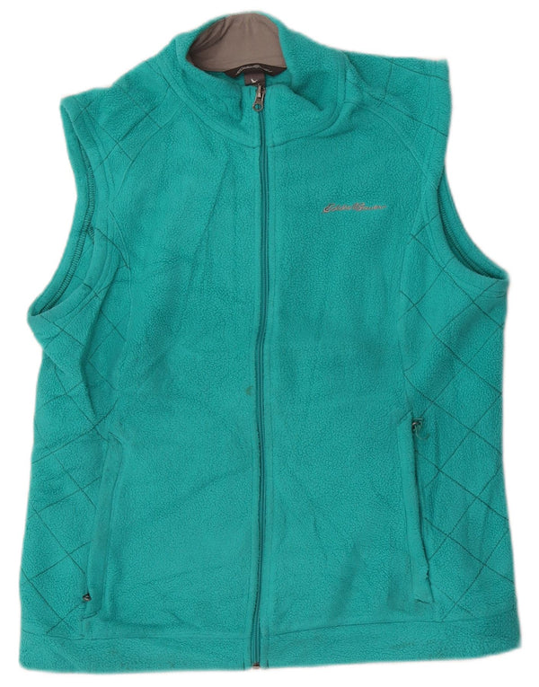 Damska kamizelka polarowa Eddie Bauer UK 16, duża, turkusowa, poliester
