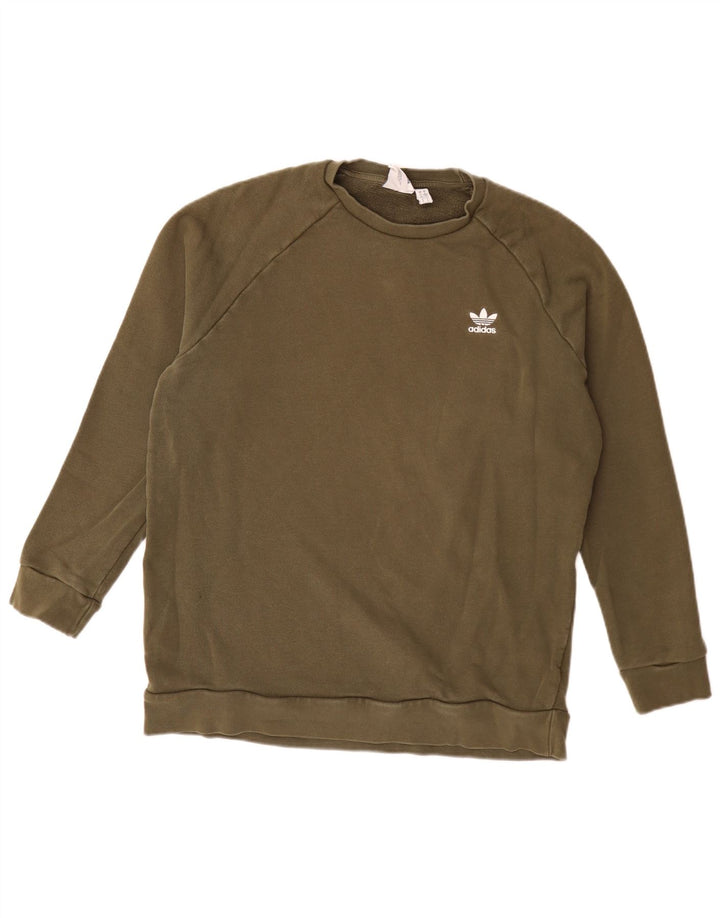 Bluza męska Adidas, duża, bawełniana khaki