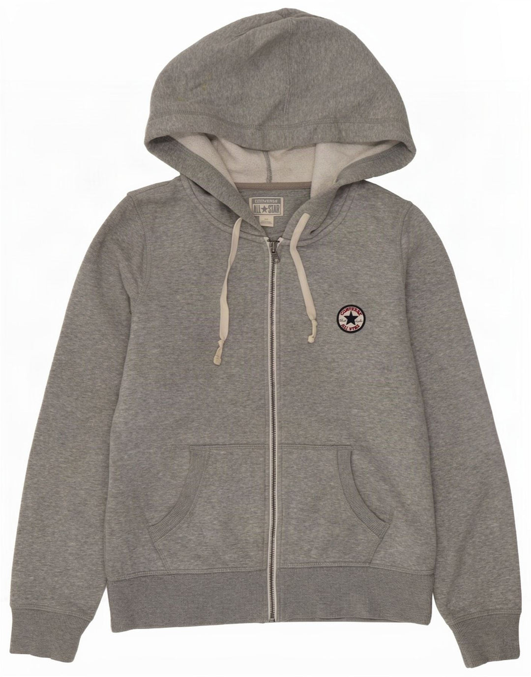 Damski sweter Converse z kapturem i zamkiem UK 16, duży, szary, bawełniany