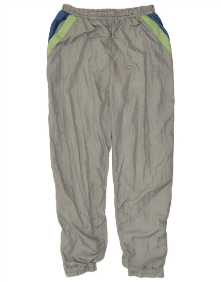 Vintage męski dres, duży, szary nylon z blokami kolorów