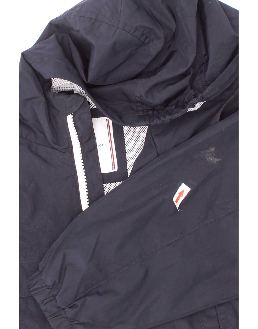 Chłopięca kurtka przeciwdeszczowa Tommy Hilfiger z kapturem, 5-6 lat, granatowa