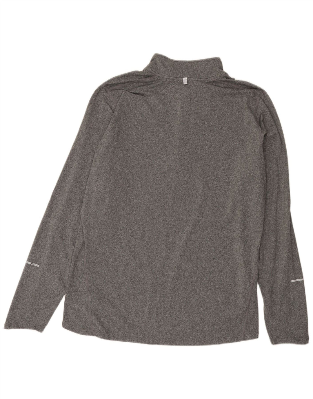 Męska koszulka Nike Dri Fit z zamkiem błyskawicznym i długim rękawem XL, szary, nakrapiany poliester
