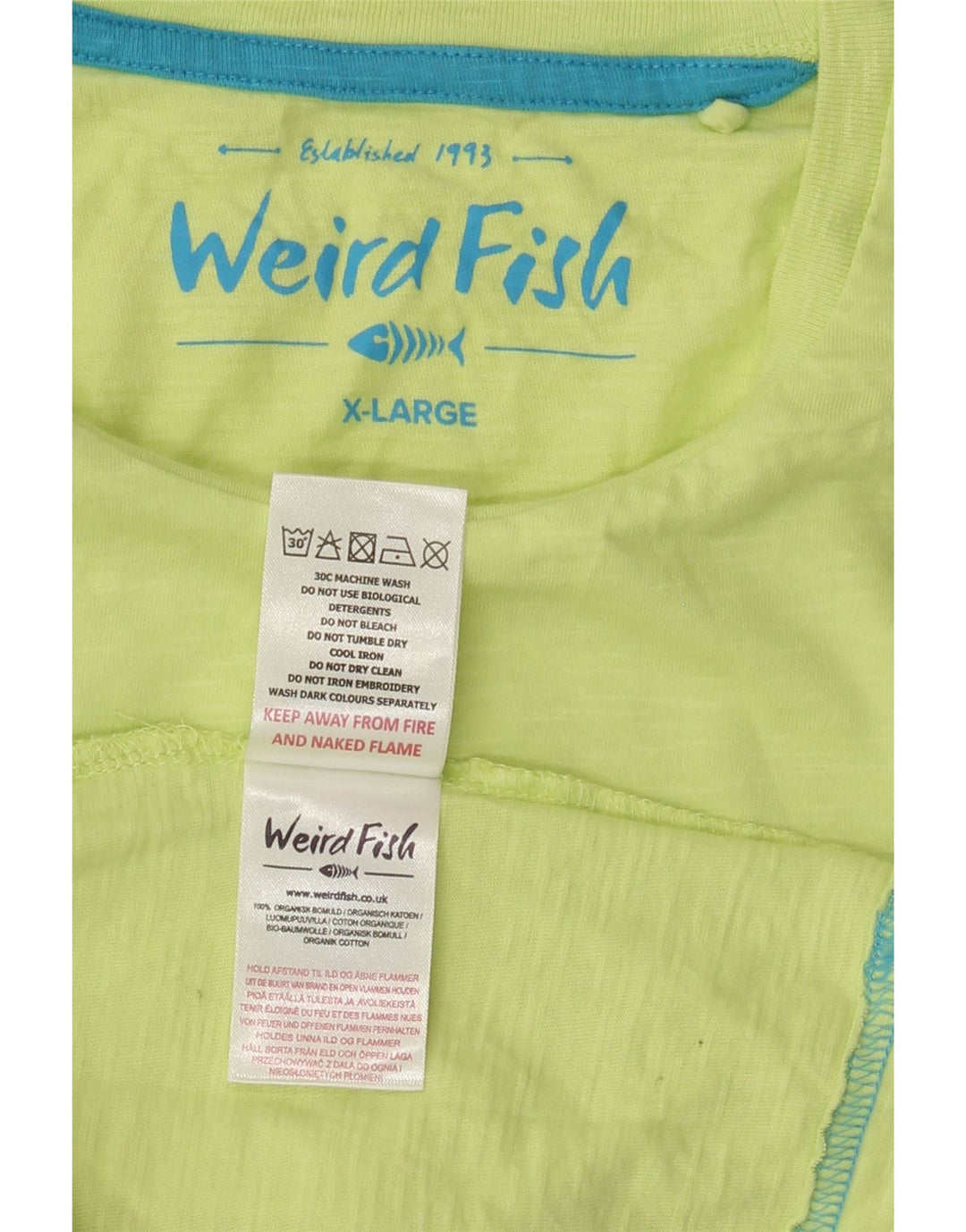 T-shirt męski Weird Fish Top XL, zielony, bawełniany
