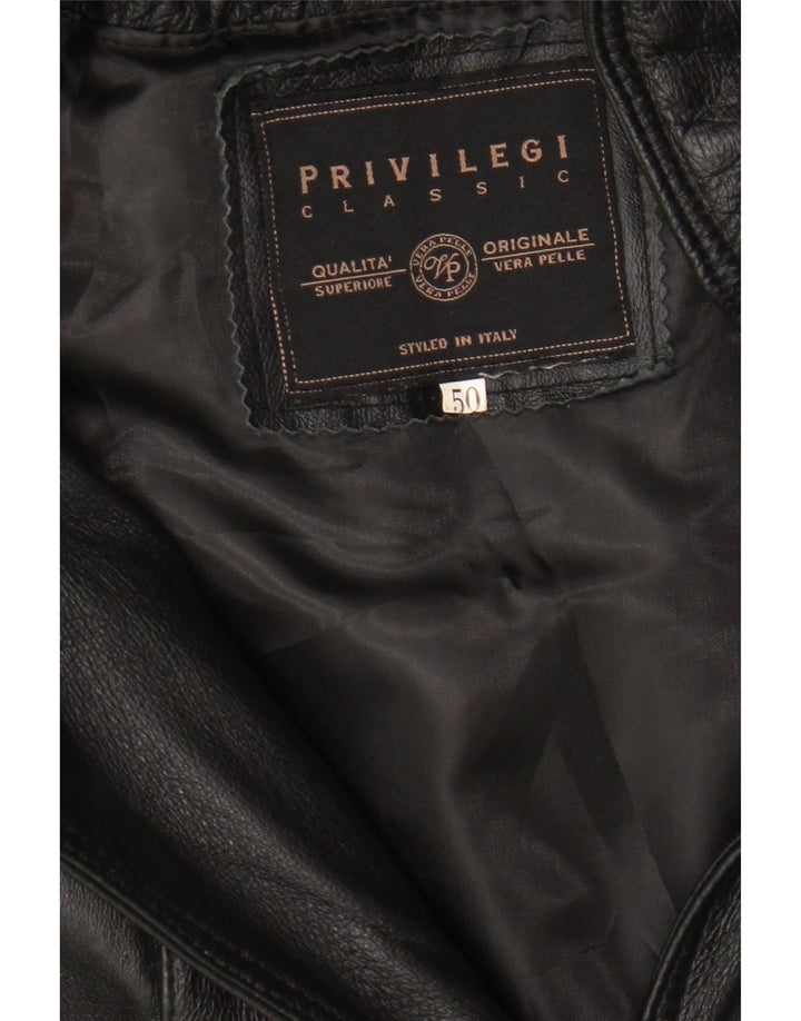 Damski płaszcz skórzany z kapturem, oversize, Privilegi IT 50 XL, czarna skóra