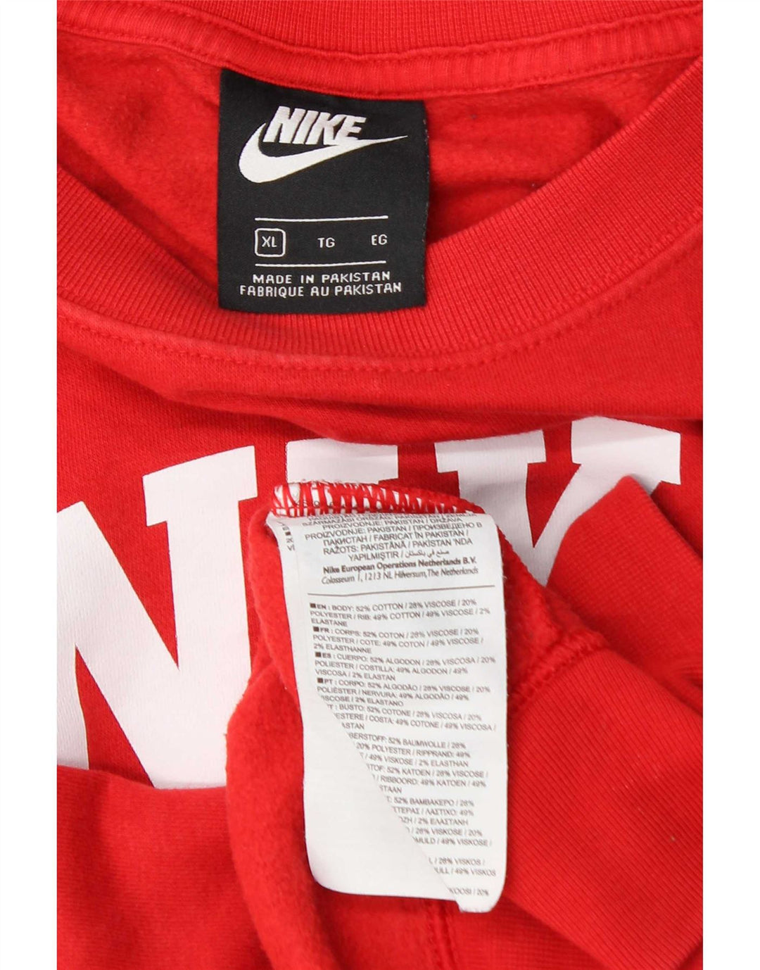 Damska bluza dresowa Nike Graphic Oversize UK 18 XL, czerwona, bawełniana