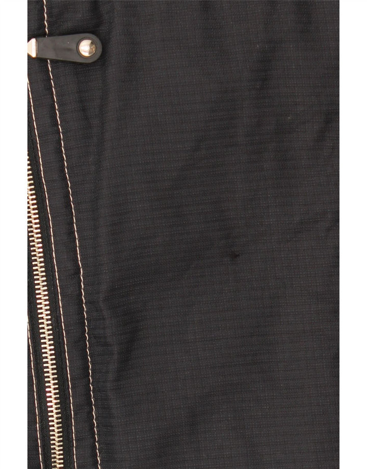 Vintage damska, oversize'owa kurtka wiatrówka IT 44, średni czarny poliamid