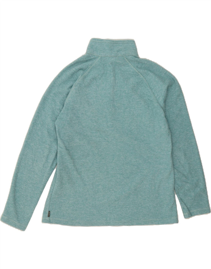 EDDIE BAUER Womens Zip Neck Fleece Jumper UK 16 Large Turquoise Polyester Vintage Eddie Bauer and Second-Hand Eddie Bauer from Messina Hembry 