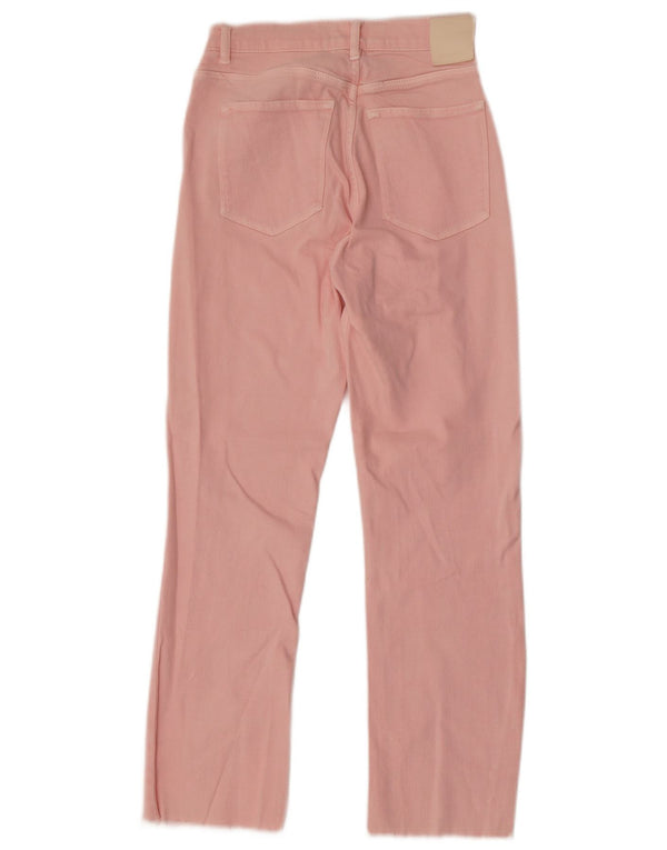 Jeansy Massimo Dutti Damskie Mid Rise Crop Flared EU 34 2XS W24 L26 Różowe