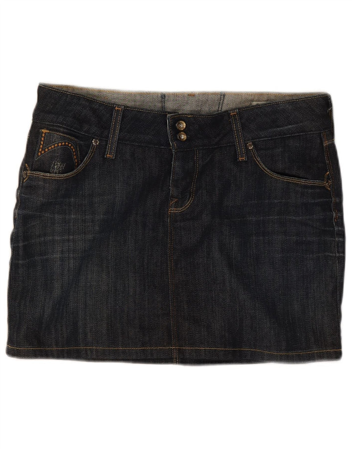 Damska mini spódniczka jeansowa Lee, mała W30, granatowa, bawełniana