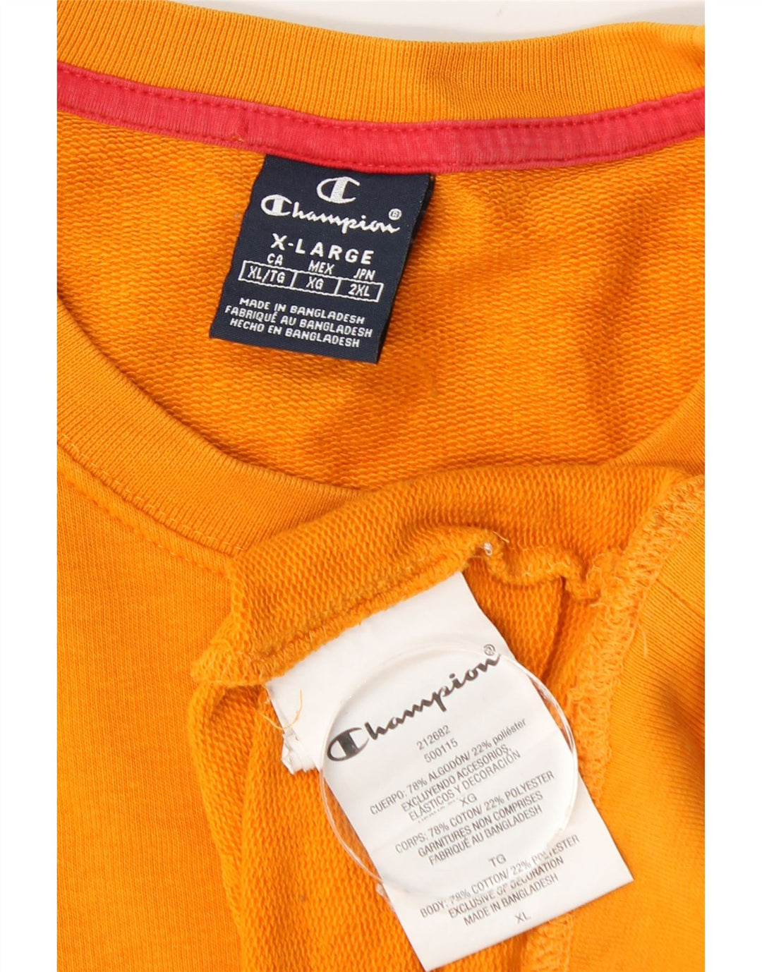 Męski sweter z grafiką Champion XL, pomarańczowy, bawełniany