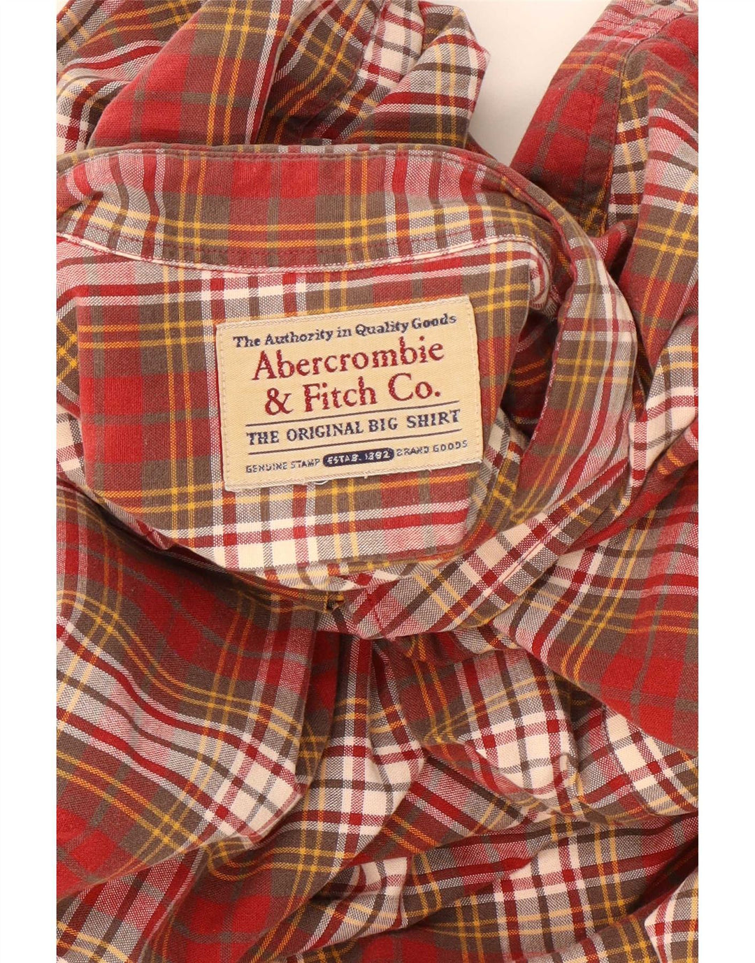Koszula męska Abercrombie & Fitch w czerwoną kratę 2XL