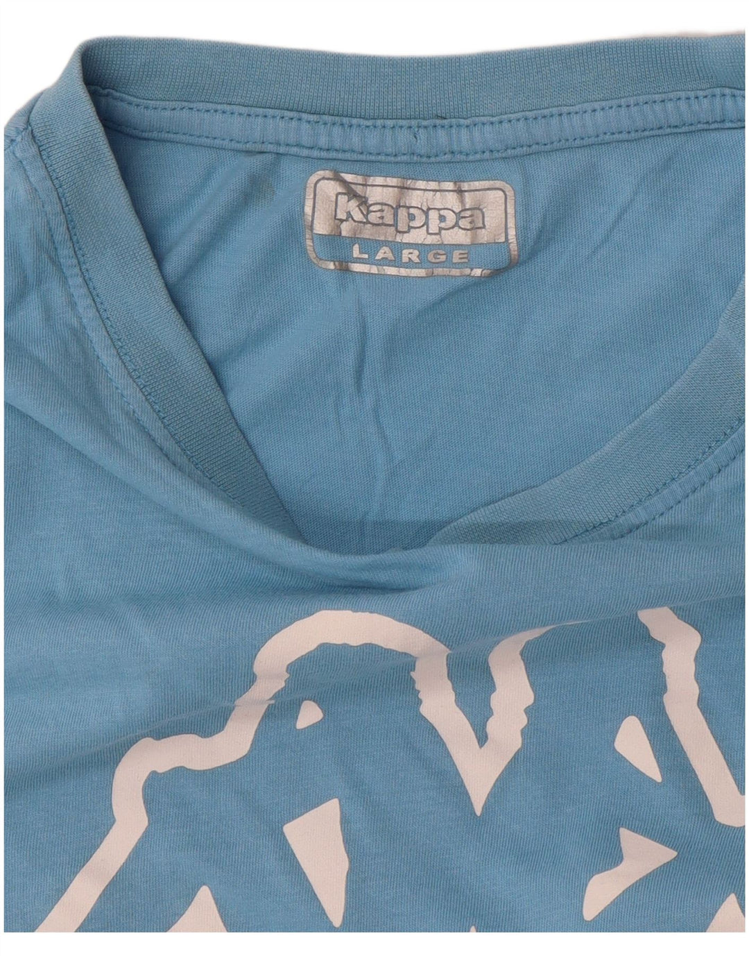 Męski T-shirt z grafiką Kappa, duży, niebieski