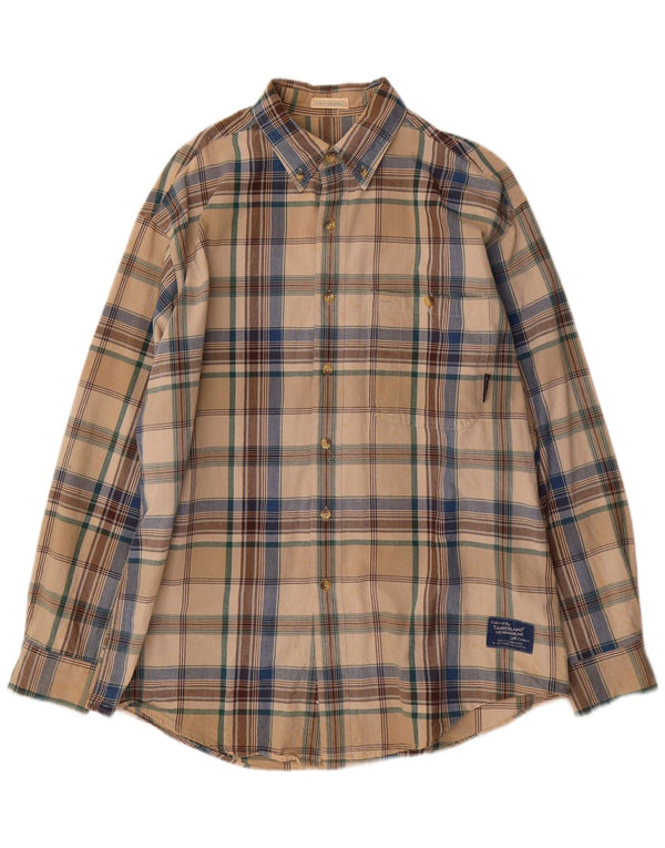 Męska koszula Weathergear Timberland XL w beżową kratkę, bawełniana