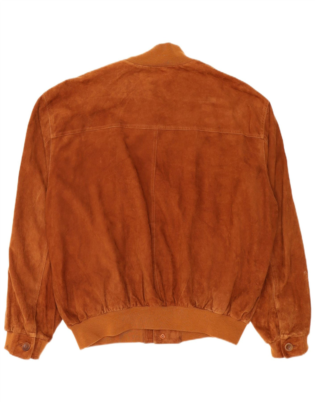 GALLOTTI Mens Suede Bomber Jacket UK 42 2XL Brown
