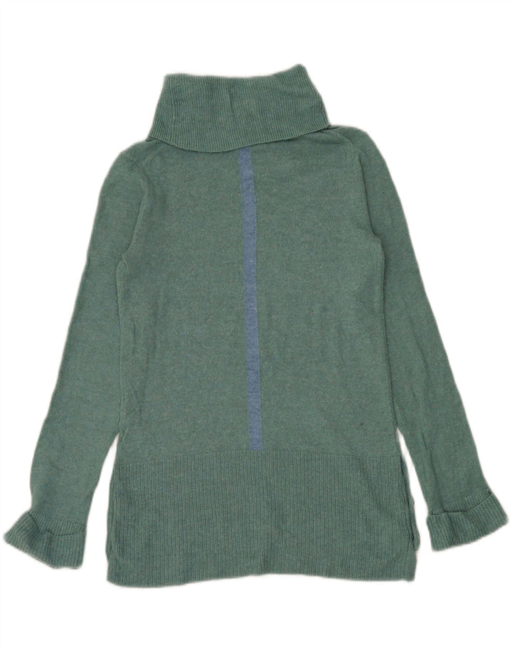 Damski sweter z golfem White Stuff UK 8, mały, zielony nylon