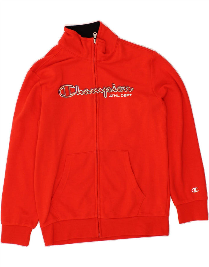 CHAMPION Boys Graphic Tracksuit Top Jacket 9-10 Years Medium  Red Cotton Vintage Champion and Second-Hand Champion from Messina Hembry 