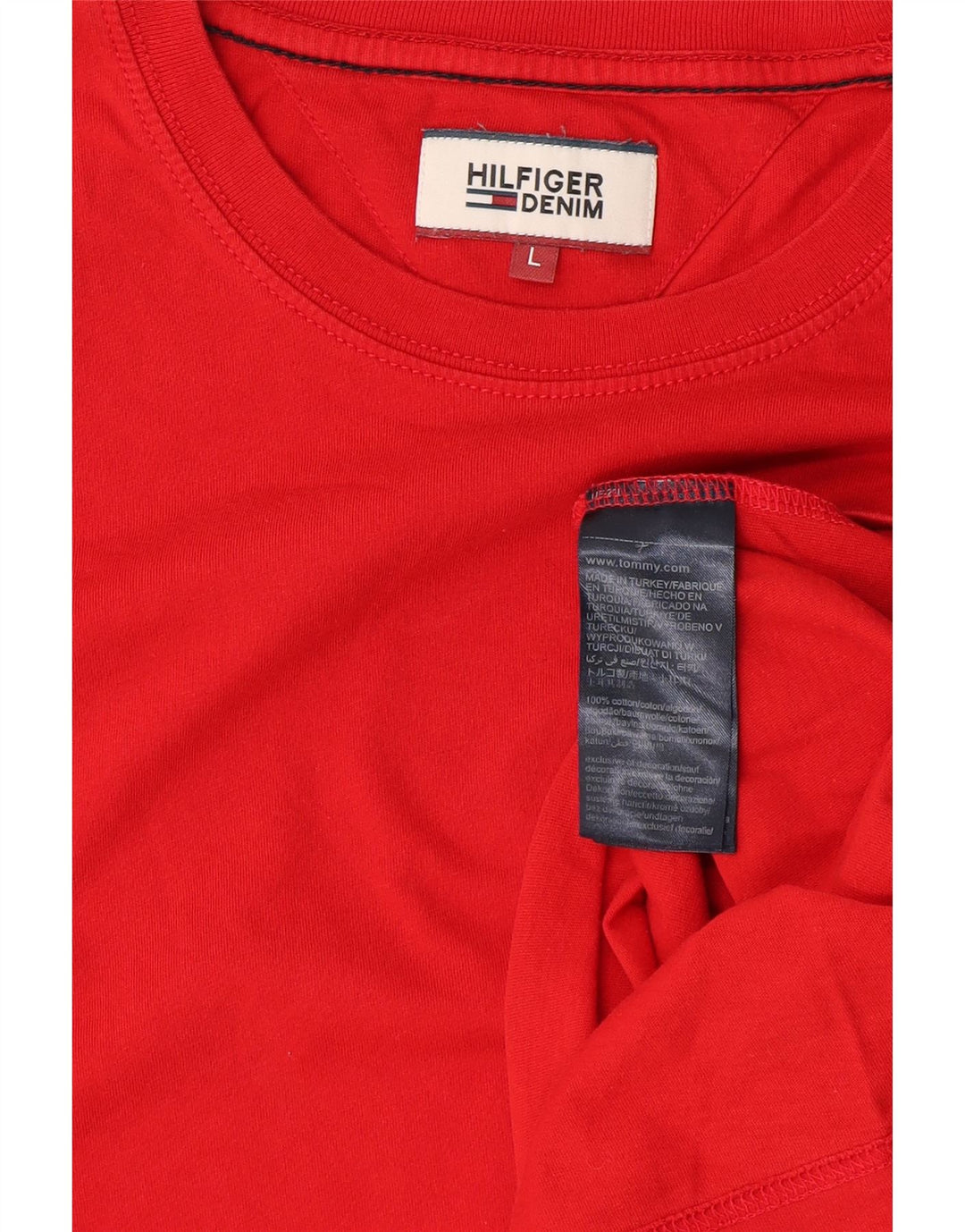 T-shirt męski Tommy Hilfiger, duży, czerwony, bawełniany