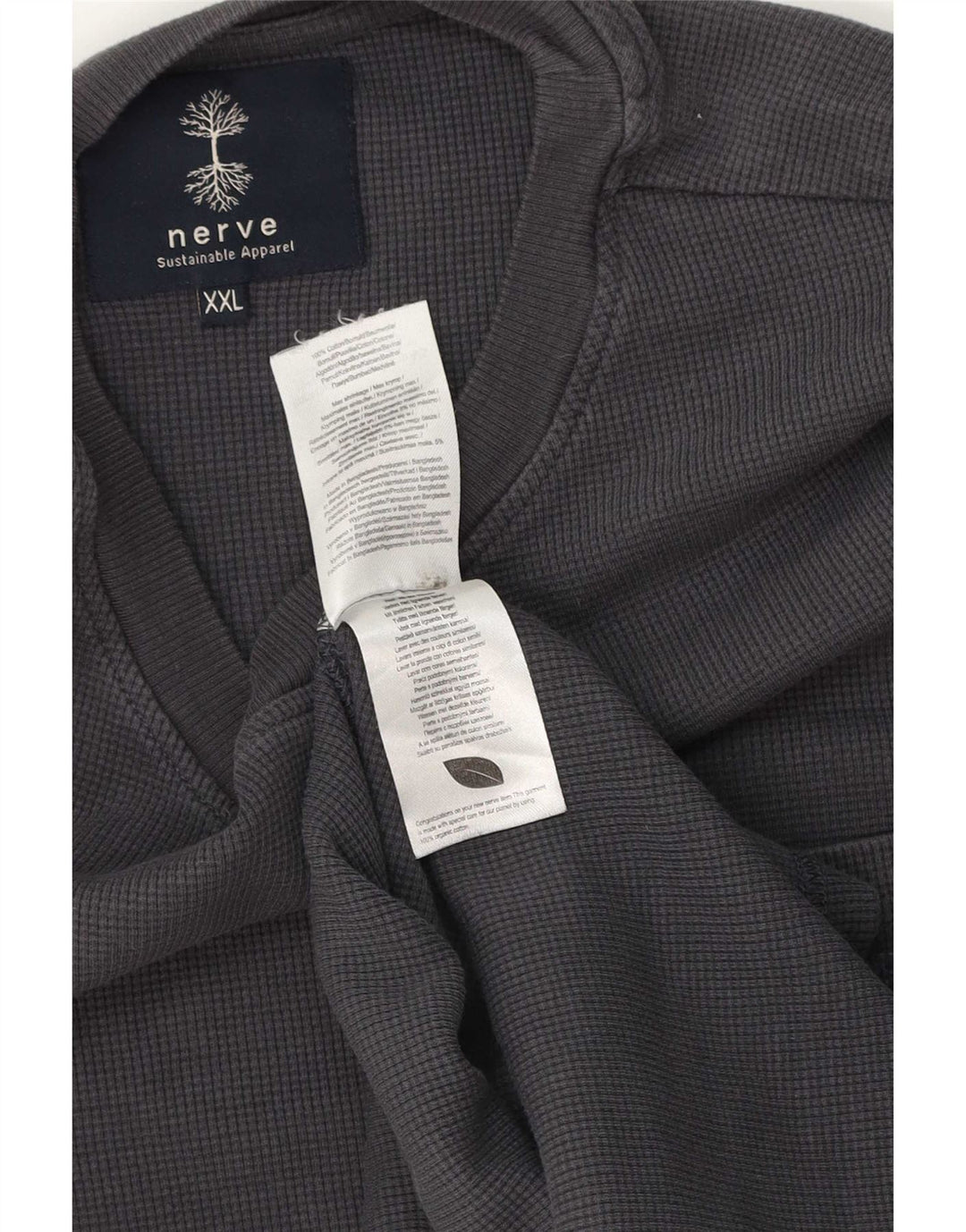 Męska koszulka z grafiką Nerve Top 2XL, szara bawełna