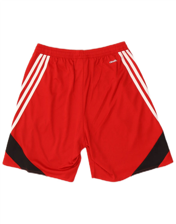 Męskie spodenki sportowe Adidas Climalite, mały, czerwony, kolorowy poliester